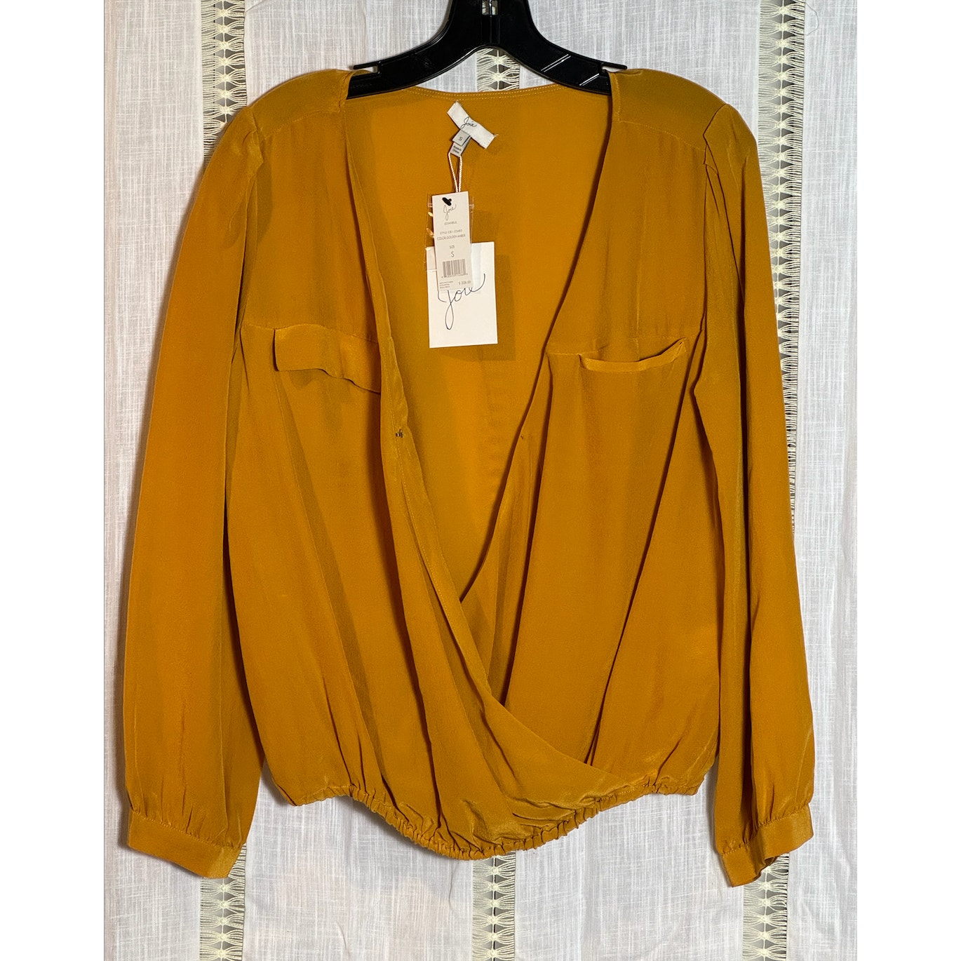 Nwt Joie Istanbul Blouse Nordstrom Bergdorf Golden Amber $228 Designer